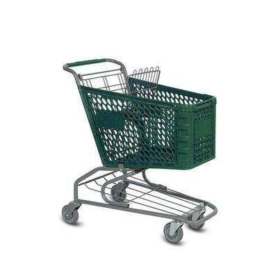 Customizable Half Plastic Shopping Trolley Cart For Supermarket