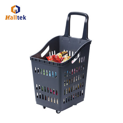 60L Large Capacity Plastic Shopping Basket With Ergonomic Handle