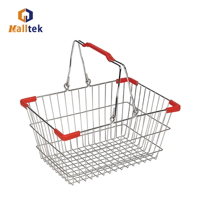 Rectangle Metal Wire Mesh Shopping Basket For Customized Retail And Supermarket Needs