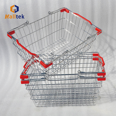 Rectangle Metal Wire Mesh Shopping Basket For Customized Retail And Supermarket Needs