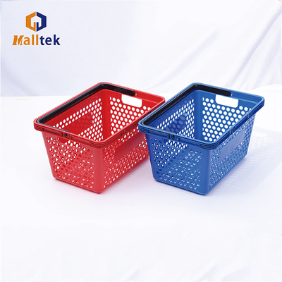 Design Customized Plastic Hand Basket For Retail Shopping At Supermarket Single Handle