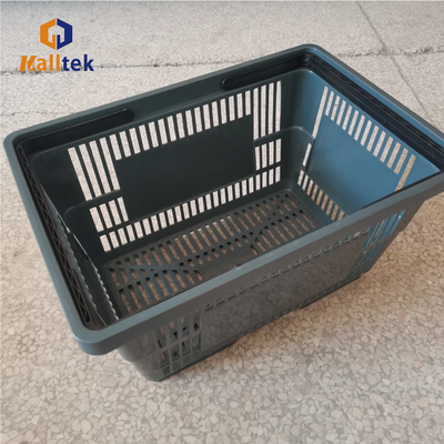 Customized Double Handle Plastic Basket For Convenient Retail Shopping In Supermarkets