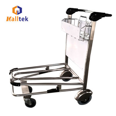 Stainless Steel Airport Luggage Trolley For Intermational Airport Using With Double Layer