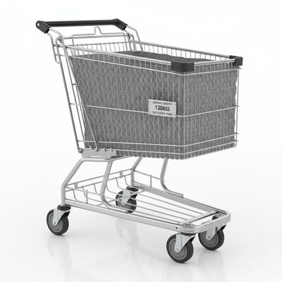 Zinc And Powder Coating Bubble Bag Supermarket Shopping Trolley Providing 130kgs Loading Capacity and Zinc Plating Finish for Long Lasting