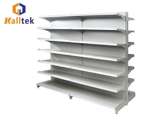 Metal Multi Tier Heavy Duty Grocery Store Shelves Advertising For Hypermarket