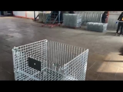 Cages de stockage en treillis galvanisé à la livraison