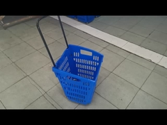 Un seul manche en acier HDPP paniers à rouleaux à deux rouesMT-SSB18 52L