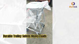 Chariot d'achat de supermarché en métal